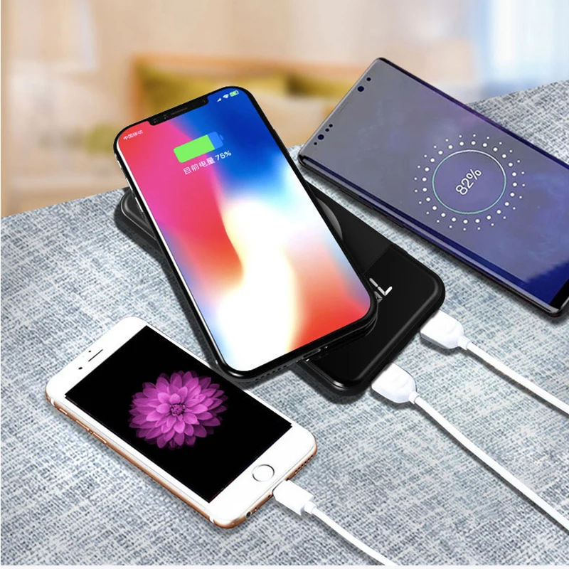10000mAh Wireless Power Bank Wireless Charging Dual USB Mobile Charger Poverbank External Battery Portable Powebank for iPhone 6 10000mAh Wireless Power Bank Wireless Charging Dual USB Mobile Charger Poverbank External Battery Portable Powebank for iPhone 6