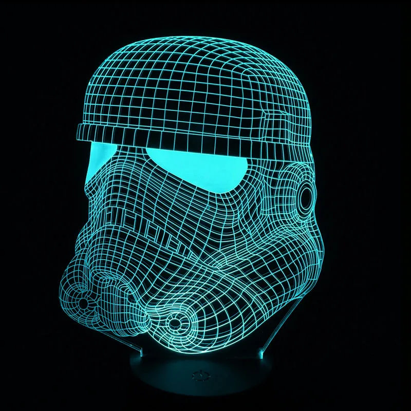 2018 мультфильм 3D светодиодный светильник R2D2 Звездные войны Америка Капитан