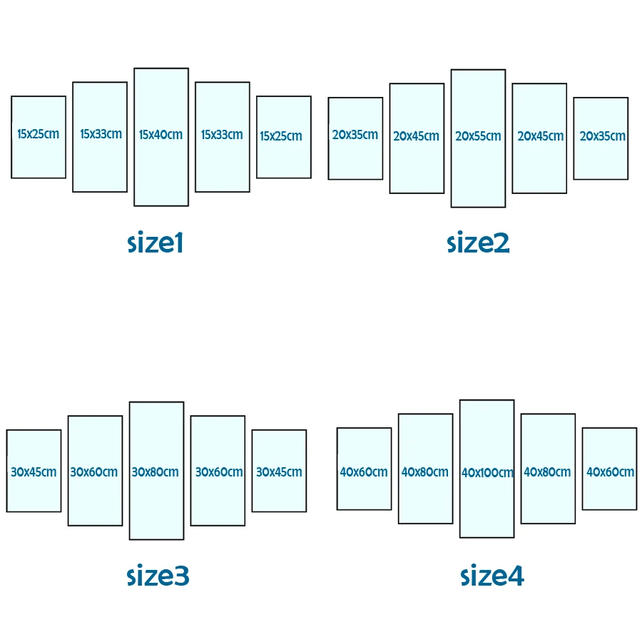 diamond-Paintings-Wall-Art-No-Frame-5-Pieces-Lights-in-Forest-Pictures-diamond-mosaic-Fantasy-Flowers