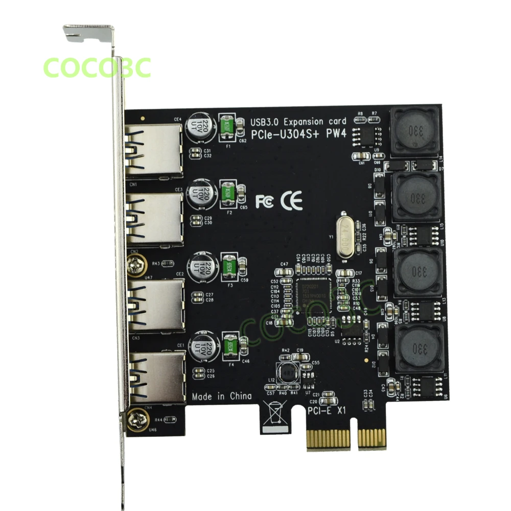  Superspeed 5 Gbps 4 puertos USB 30 PCI-e Tarjeta de controlador PCI Express a USB3.0 Adaptador conv