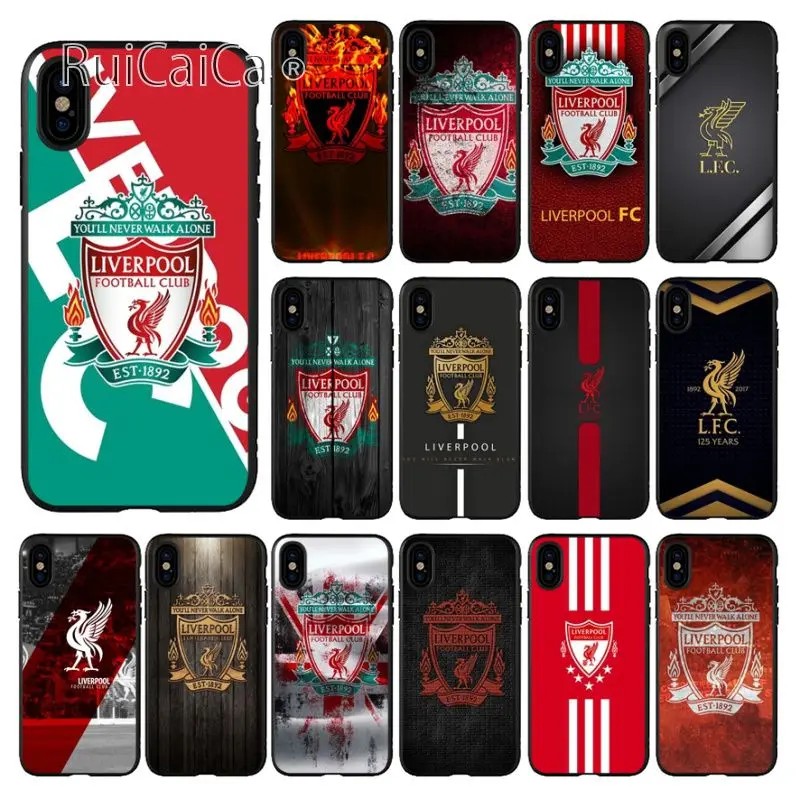 

Ruicaica Liverpool Smart Cover Black Soft Shell Phone Case for Apple iPhone 8 7 6 6S Plus X XS MAX 5 5S SE XR Cellphones