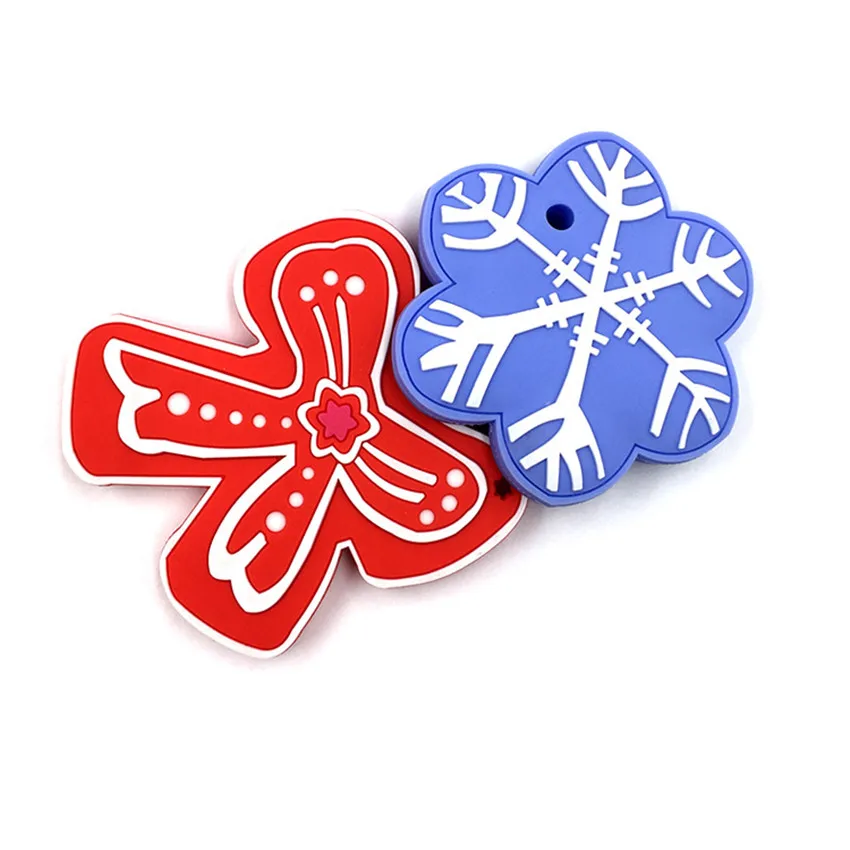 

Baby Christmas Silicone Teether Food Silicone BPA Free Pacifier Chain Necklace Pendant Toddler Teething Toy Rings Baby Products