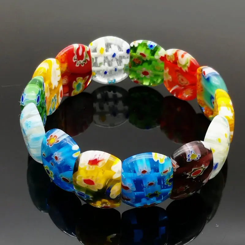 3 X стеклянный браслет Millefiori|bead bracelet|beaded banglebracelet bracelet |