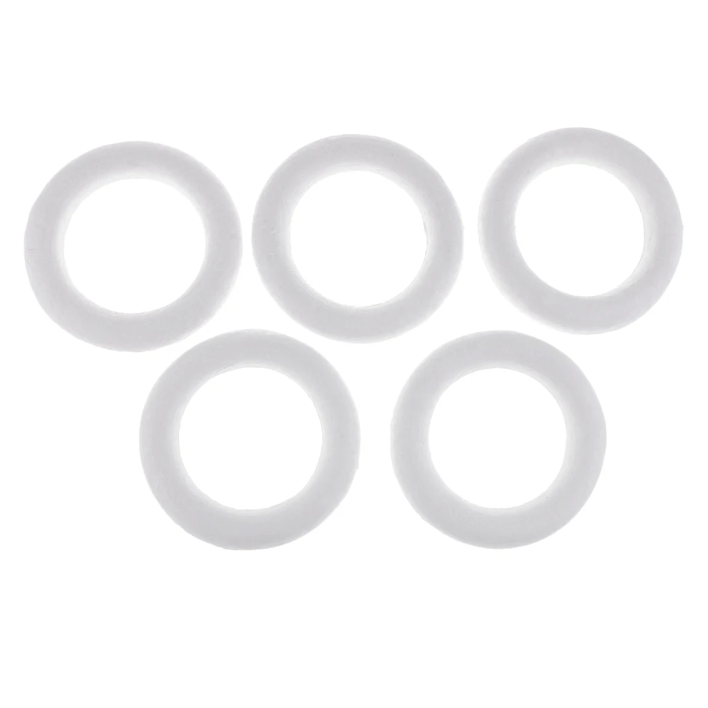 5 Piece 11cm Blank White Round Circle Shape Polystyrene Styrofoam Foam Material For Art Crafts Handmade Ornament Model Toys