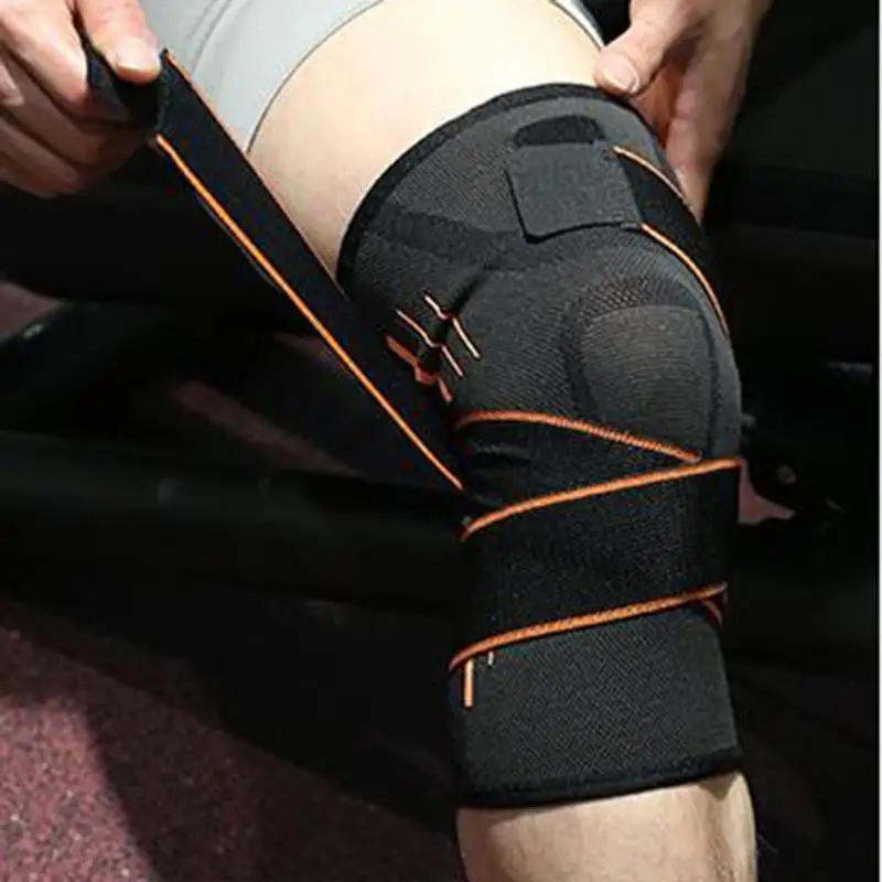 1pc Fitness Running Cycling Bandage Knee Support Braces Elastic Sports Protective Compression...
