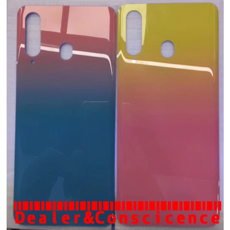 

10Pcs (Checked) Glass Back Battery Cover For Samsung Galaxy A8s (A9 Pro 2019) G887 SM-G887 Rear Door Housing Case Replacement