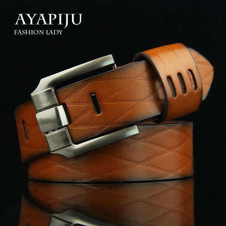 

New Hasemeka 2018 QUALITY Cow Genuine Luxury Leather Men Belts For Men Strap Male Pin Buckle BIG SIZE 100-130cm 3.8 Width HM201