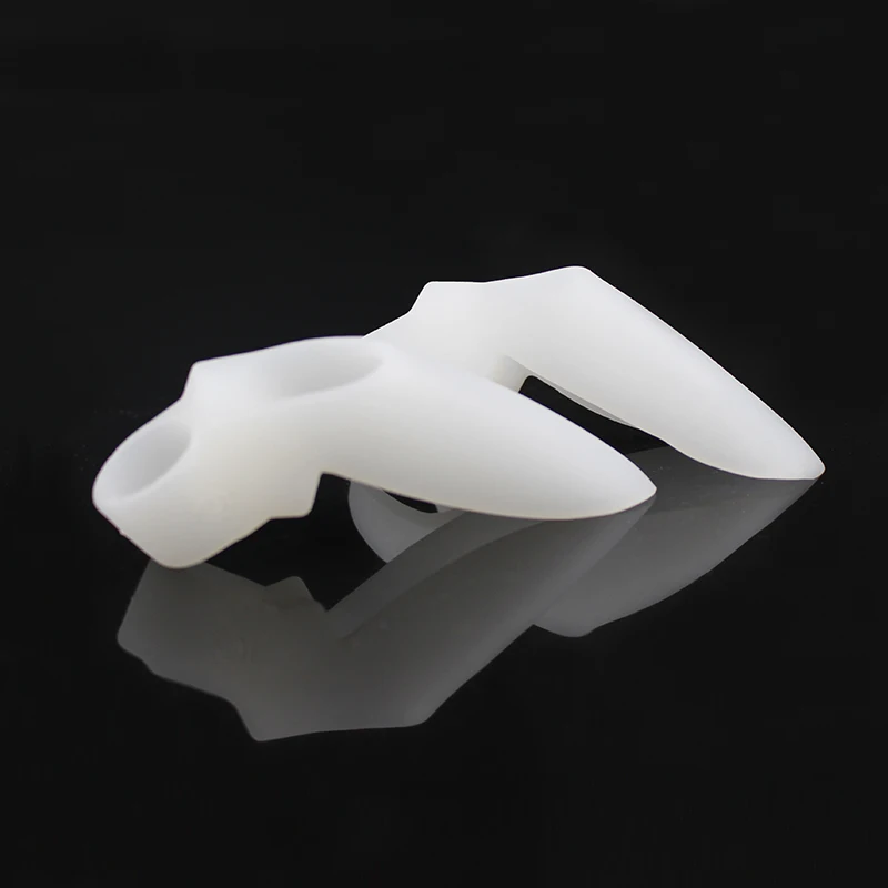 1 par de dedos de pie de Gel de silicona dos dedos separadores de pulgar valgus protector Bunion ajustador Hallux Valgus guardia cuidado de los pies