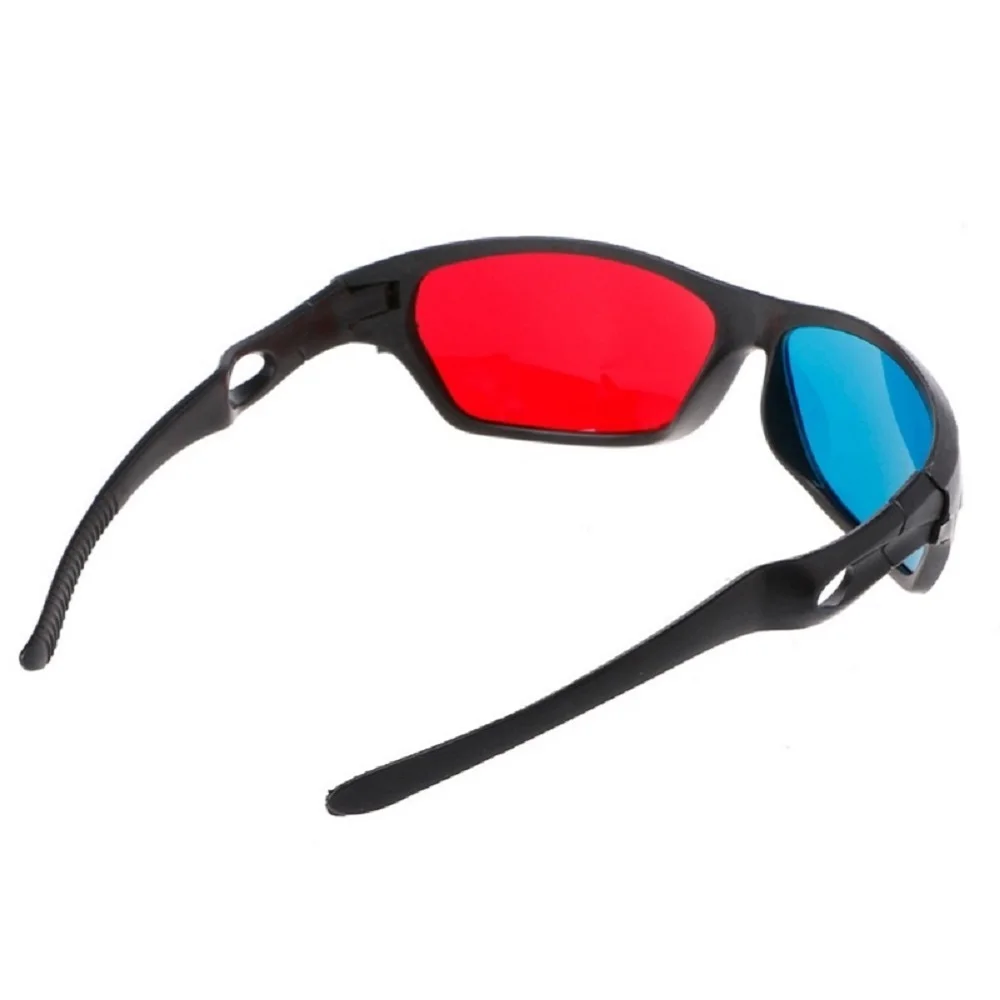 OOTDTY 3D Glasses Universal White Frame Red Blue Anaglyph 3D Glasses For Movie Game DVD Video TV New hot