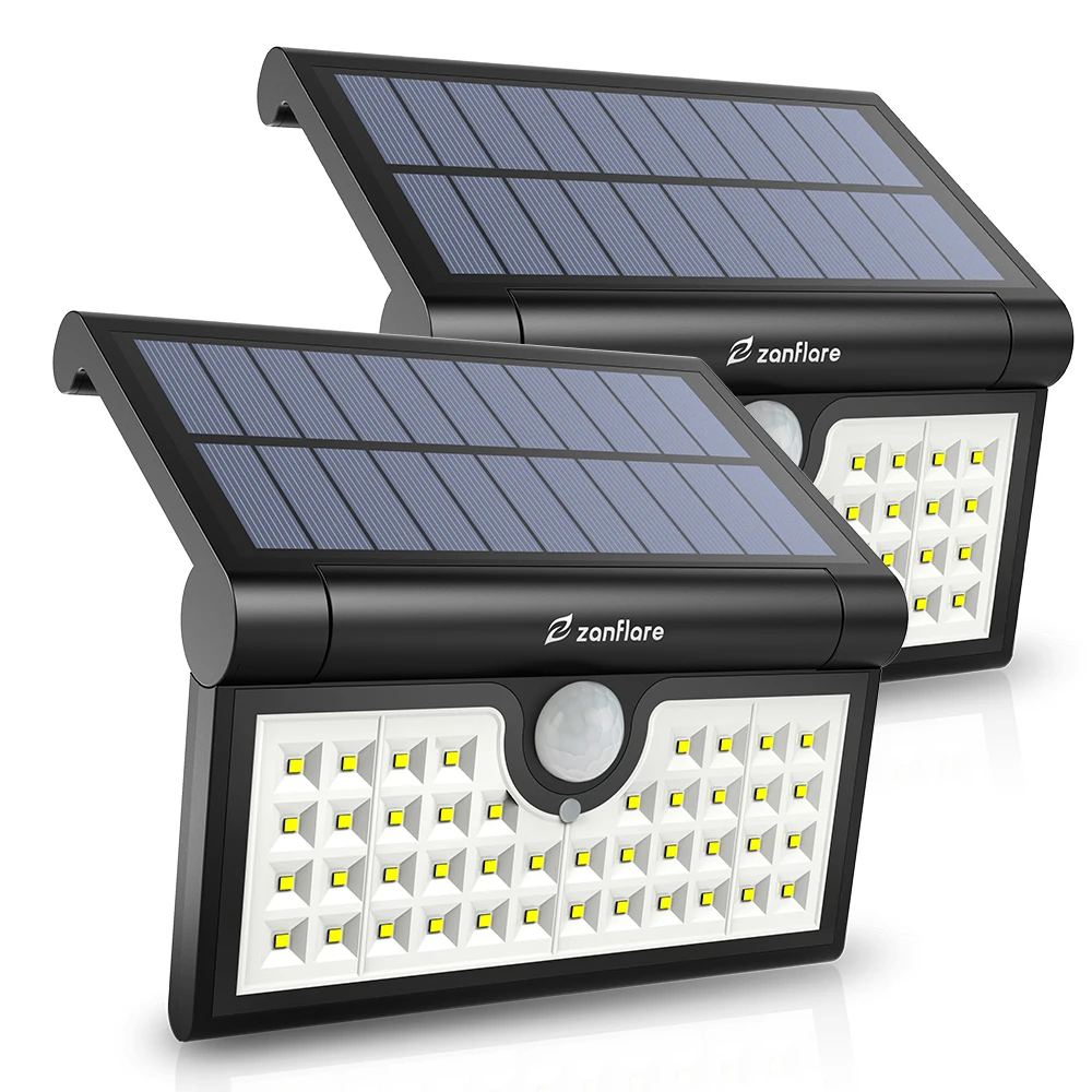 

Zanflare 1 PCS Foldable LED Solar Floodlight 42 LEDs Outdoor Garden Waterproof Motion Sensor Security Wireless Wall Led Lamp