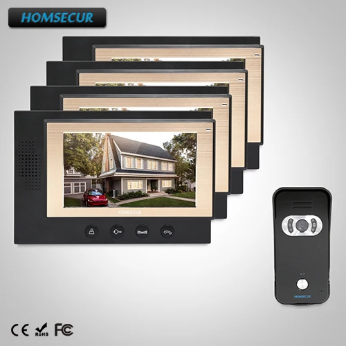 

HOMSECUR 7" Wired Hands-free Video Door Entry Security Intercom+Black Camera (TC021-B+TM701-B)