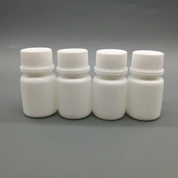 

50pcs/lot 20ml 20cc HDPE White medical bottle plastic, empty vitamin pill bottle with Tamper Proof Cap