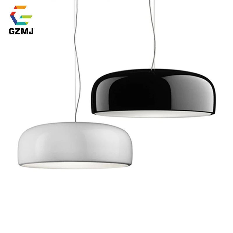 

GZMJ современные металлические светодиодсветодиодный подвесные светильники белого/черного цвета в скандинавском стиле, светодиодная Подвесная лампа для спальни, 90-240 В, E27, лампочка для столовой, подвесной светильник