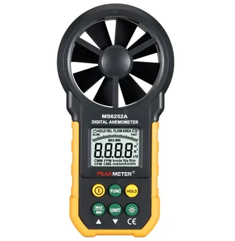 

MS6252A Anemometer air volume counting wind speed wind temperature measuring instrument Handheld LCD Electronic Wind Speed Air