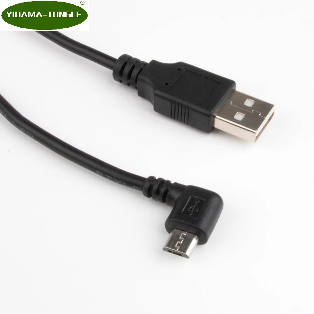 Штекер питания постоянного тока преобразователь USB в Micro L образный черный