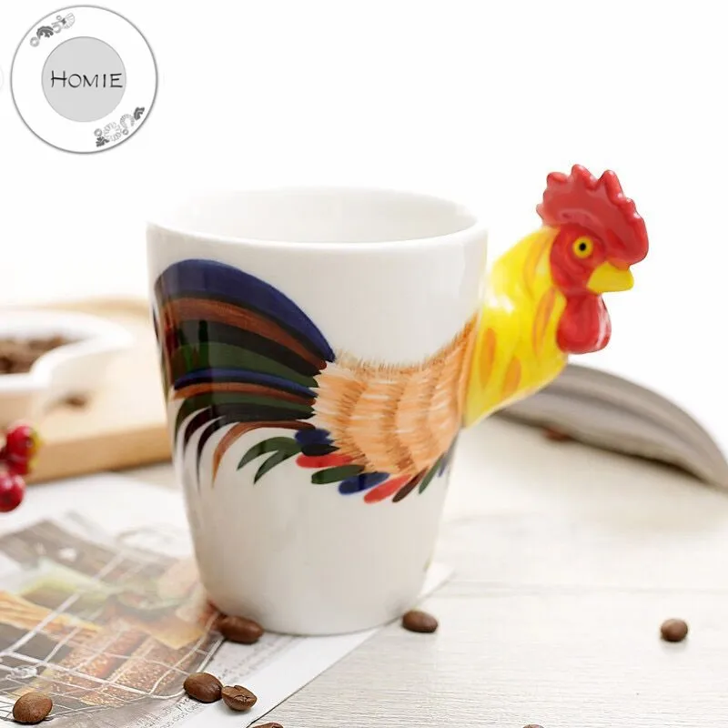 HOMIE lovely Animal Ceramics Coffee Mug Large Capacity 360ml Animal Mugs creative Drinkware Coffee Tea Cups Novelty Gifts milk 04
