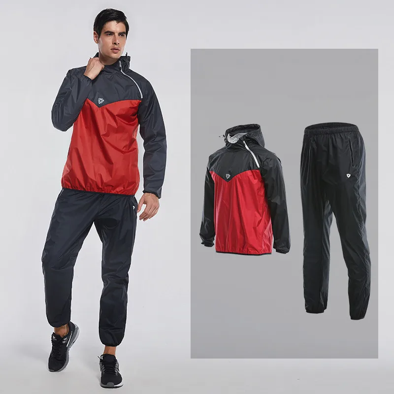 

2 Pieces Set Sport Men Running Set Hot Fast Sweat Hooded Sports Suits Basketball Clothes Gym Fitness Jogging Training Sportswear