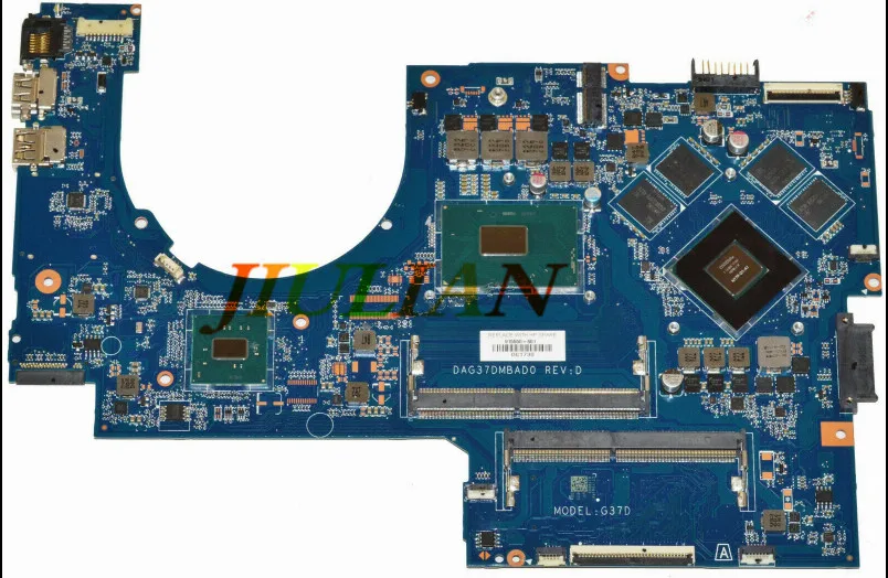 

SPARE PARTS DAG37DMBAD0 For HP Omen 17-AB 17-W 17-W2 Laptop Motherboard 915550-601 Mainboard 1050Ti/4GB w/ i7-7700HQ 2.8Ghz CPU