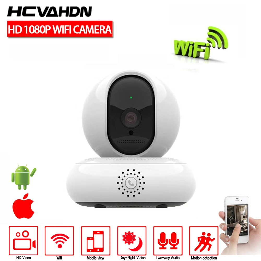 Беспроводная камера видеонаблюдения HCVAHDN 1080P Wi Fi ночное видение IP купольная для