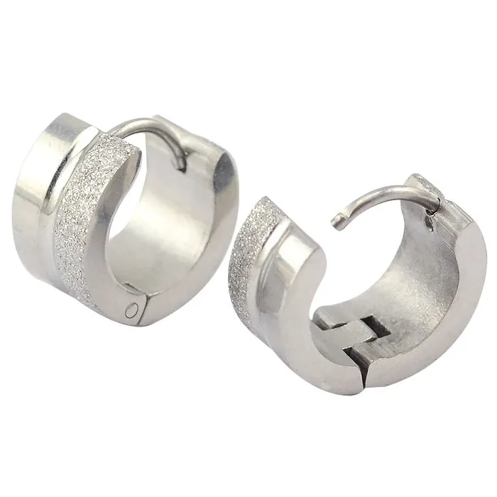7mm-9mm-stainless-steel-wide-clip-on-jewelry-for-mens-ear-piercing-jewelry-dull-finished-earrings