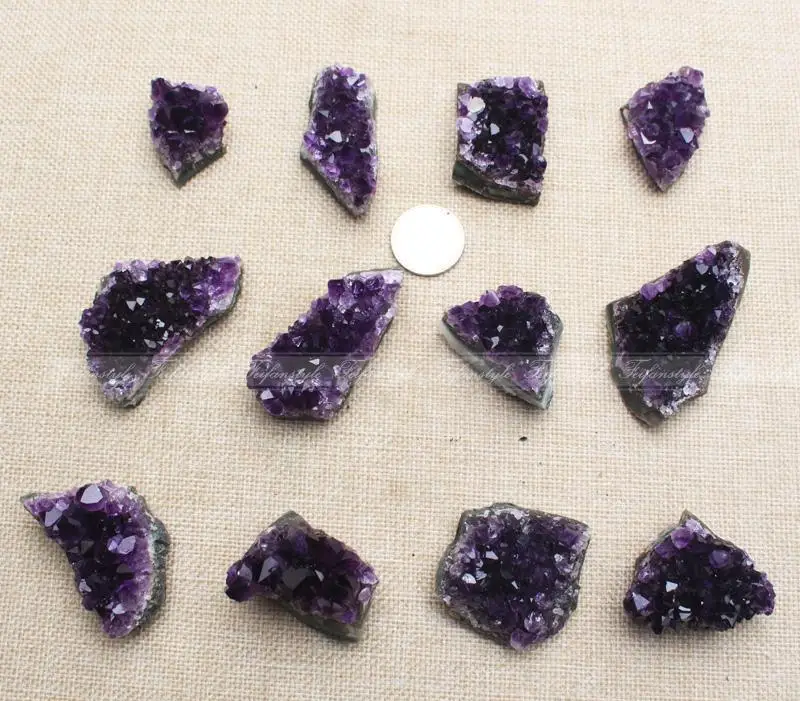 

1PC Uruguay Natural Amethyst Geode Crystal Quartz Amethyst Cluster Specimen F355 Natural Stones And Minerals