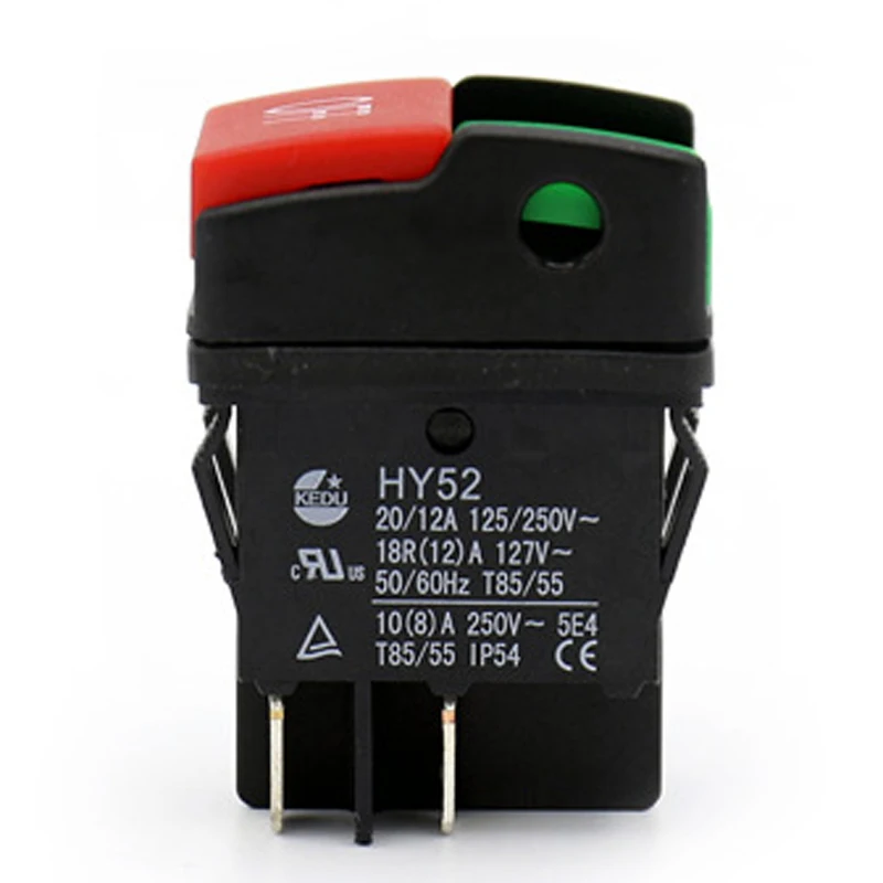 

HY52 125/250V Industrial Electric Push Button Switches Power On Off Switch for Mechanical Appliance Electrical Machine Room