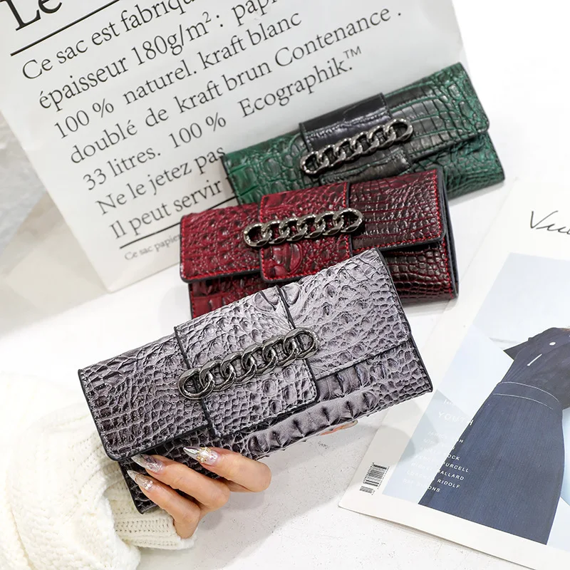 

2019 Time-limited Pu Women Solid No Mini Wallets New Purse Long Style Retro Large Wallet Hand Bag Can Be Put Mobile Phone Card