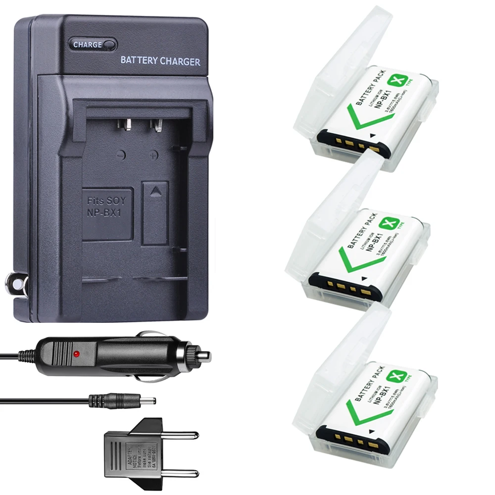 

3* NP BX1 Bateria NP-BX1 Battery+Car Charger+Eu plug for Sony DSC RX1 RX100 AS100V M3 M2 HX300 HX400 HX50 HX60 GWP88 AS15 WX350