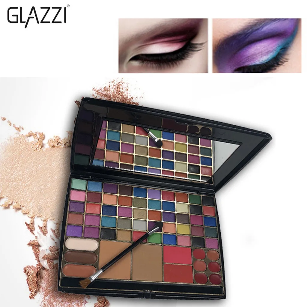 

63 Colors Cosmetic Eyeshadow Pallete Professional Palette Eyeshadow Set Makeup Brush Eye shadow maquiagem profissional completa
