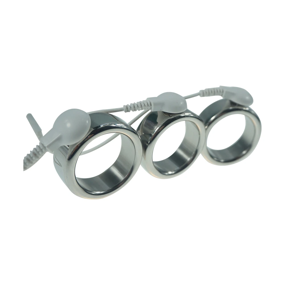 1piece DIY 26mm/28mm/30mm for choose electric shock stainless steel delay ejaculation cock ring electro shock penis ring sex