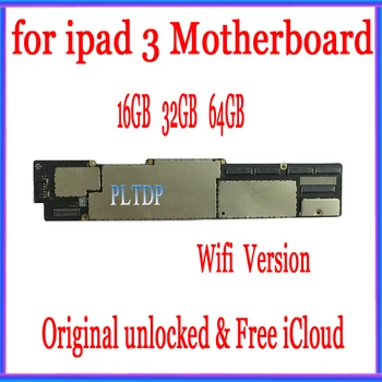 

16GB 32GB 64GB Wifi Version for ipad 3 Motherboard with Clean iCloud, 100% Original unlocked for ipad 3 Logic board
