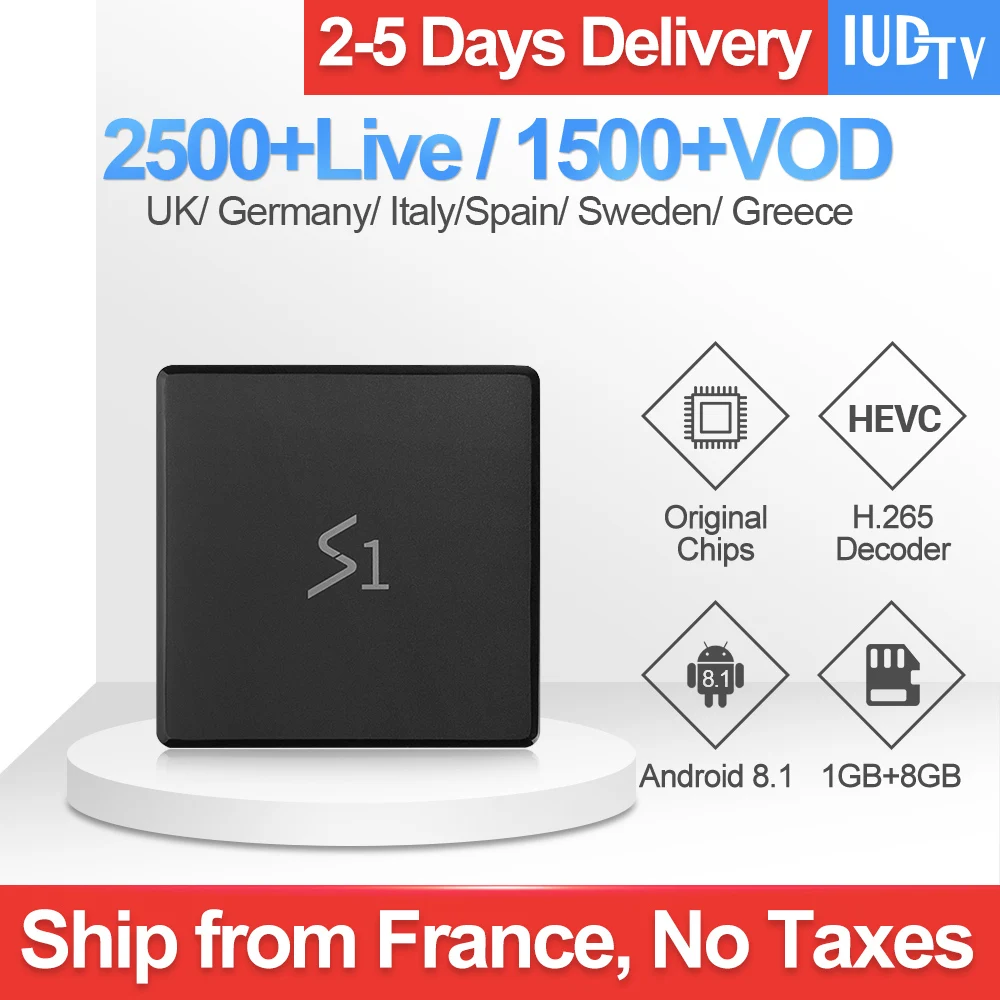 

Arabic IP TV S1 IUDTV 1 Year UK Sweden IPTV Subscription Smart TV Box Android 8.1 IPTV Germany Indian Greece Spain IPTV Italy UK