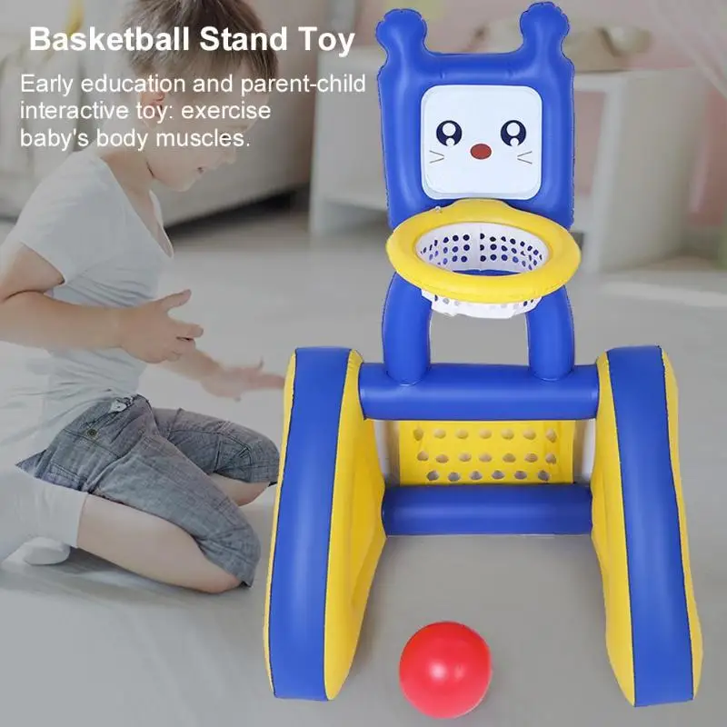 

2 in 1 PVC Basketball Stand Soccer Net Holder Outdoor Fun Sports Game Toys