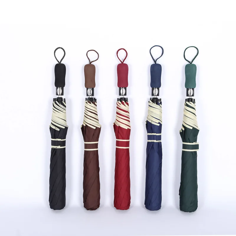 YADA 27 inches Two Fold Golf Automatic Umbrella Windproof Folding Rainy Umbrellas For Women Men UV Auto Umbrella Female YD116