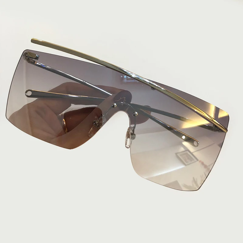Quadrat Qualität 6 4 Größe 1 Oculos Box Sol Gradienten 3 Frauen no 2019 no Packign De Randlose Rahmen no Hohe Brillen no 2 Sonnenbrille Große Objektiv no Mit 7 Feminino 5 No no AEYqxqdw