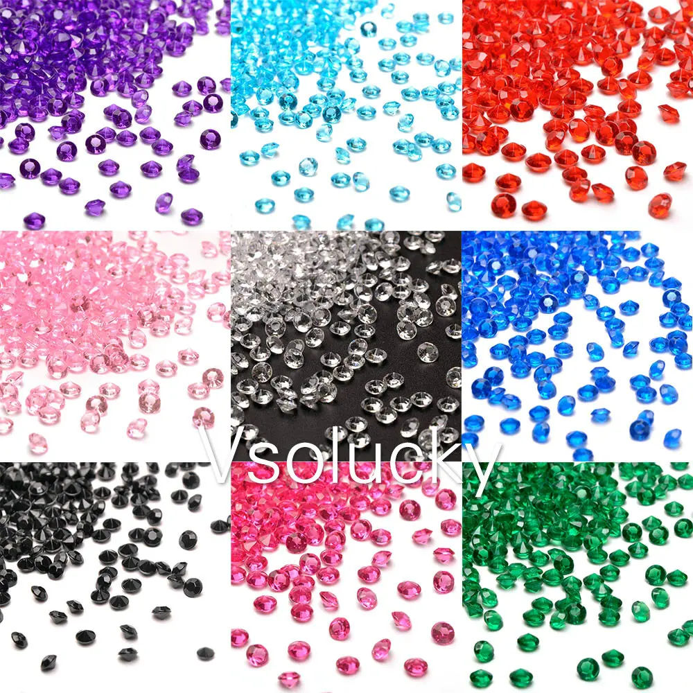 1000pcs/lot Diamond Confetti 4.5mm 1/3Carat Crystal Wedding Table