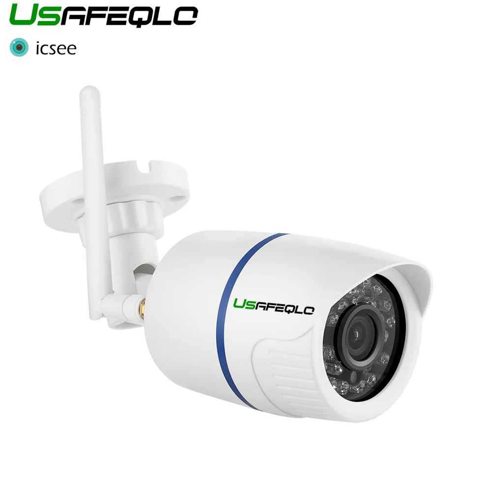 Беспроводная IP камера USAFEQLO 1080P 960P 720P iCSEE P2P RTSP водонепроницаемая Wi Fi цилиндрическая со слотом для SD карты