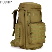 70 to 85L Big Large Capacity Adjustable Multifunction Out Door Travel Backpack Camouflage Nylon Tactics Molle System Rucksack