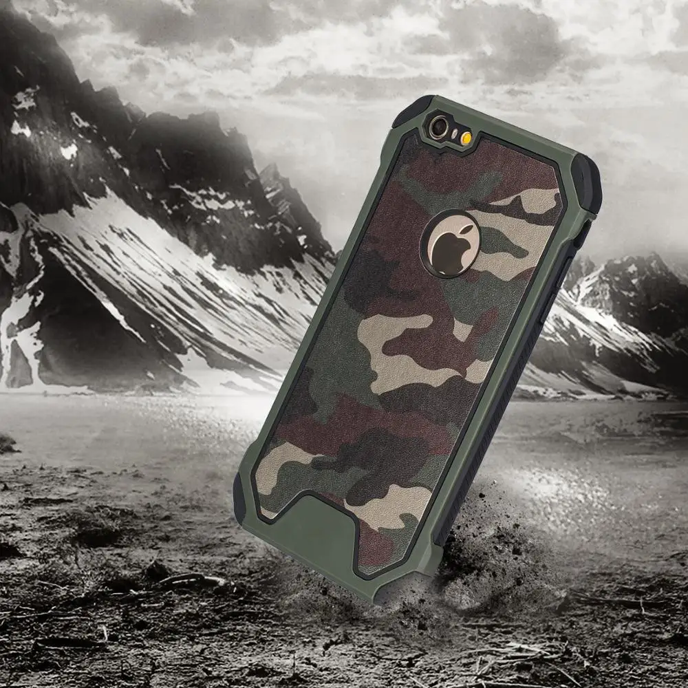 Camouflage Mobile Phone Shell 360 Degree Anti-vibration Silicone Anti-fall Soft For iPhone 5G SE 6 6s 7 7plus |