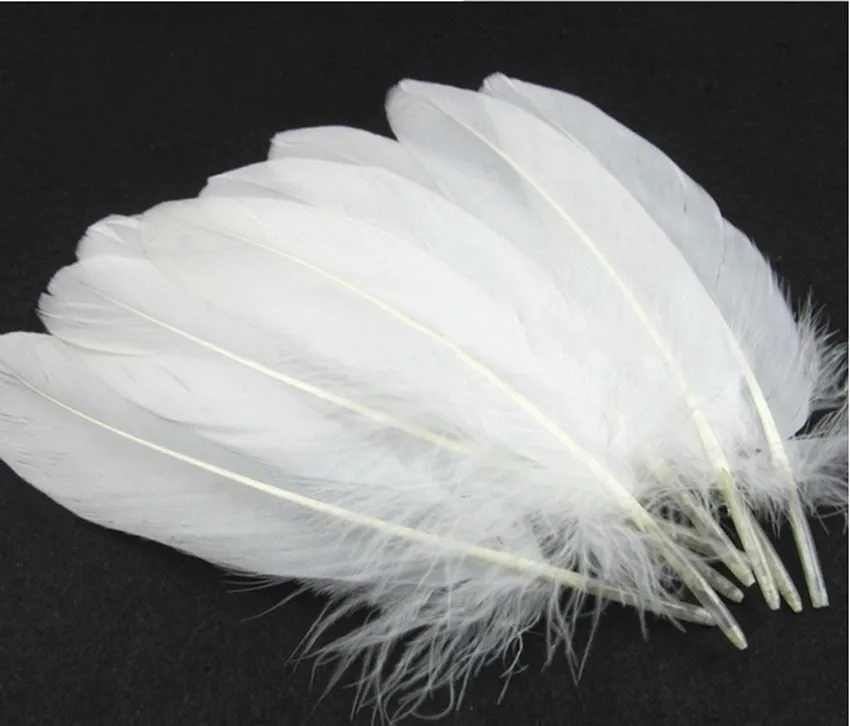 50 шт. белые красивые большие гусиные перья 15-22 см/5,91 ''-8,66'' высокое качество