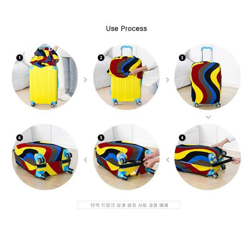 Высокое качество, модный Эластичный Защитный чехол для багажа, чехол на колесиках для путешествий, пылезащитный чехол для 18-28 дюймов