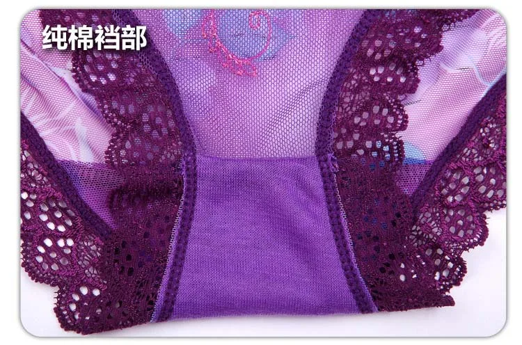 Women Underwear Sexy Lace Women's Panties Transparent Briefs Seamless Panties Lingerie Female Pants Embroidery Rose Underpants (9)