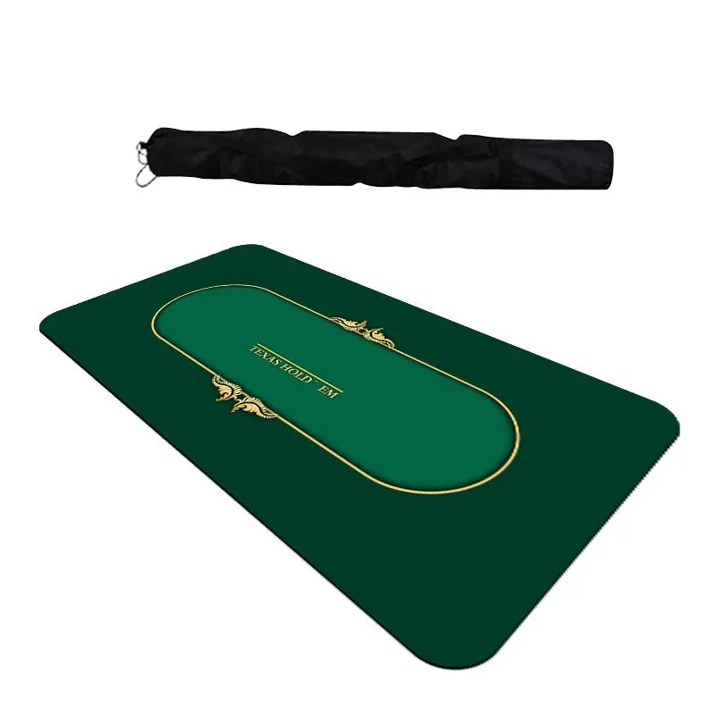  Poker Mat Table Cloth Rubber Gaming Green 1.8*0.9m
