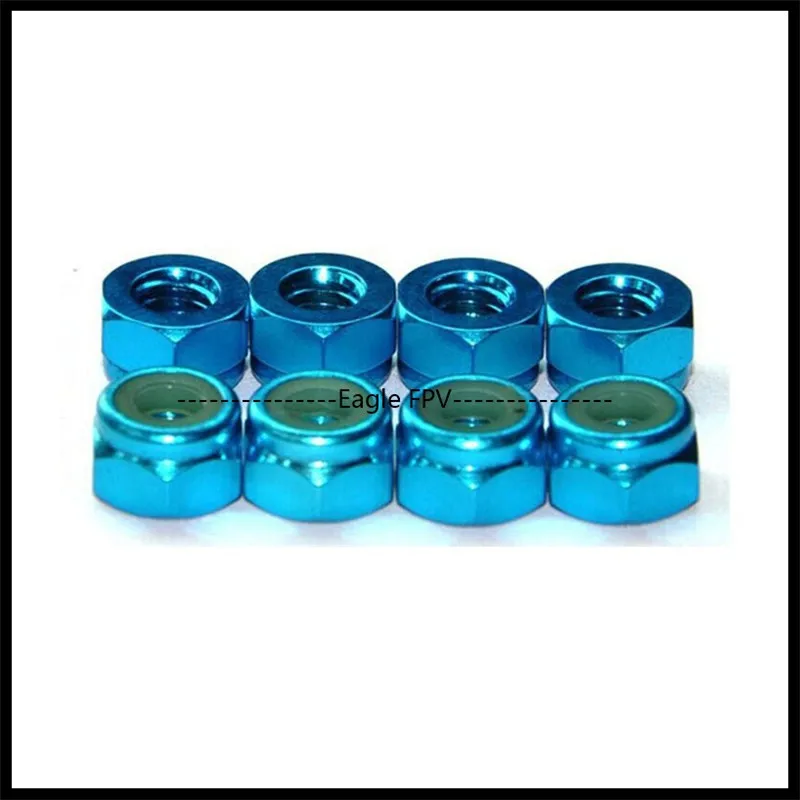 Self locking nylock nut fastenal coupling anodized blue m5 aluminum