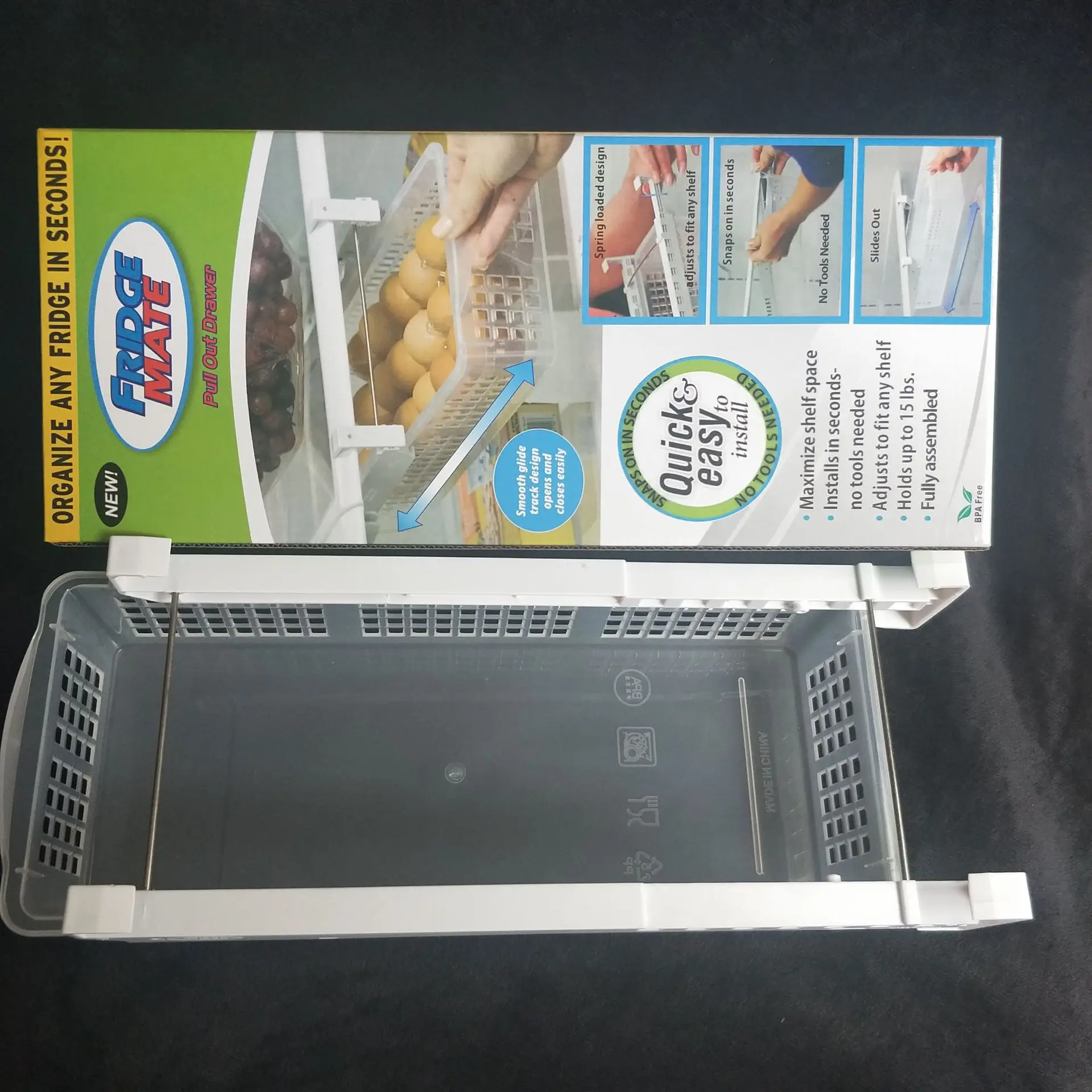 1PC Fridge Mate Refrigerator Pull Out Brawer and Home Organizer Snap On Drawer To Save Space In | Дом и сад