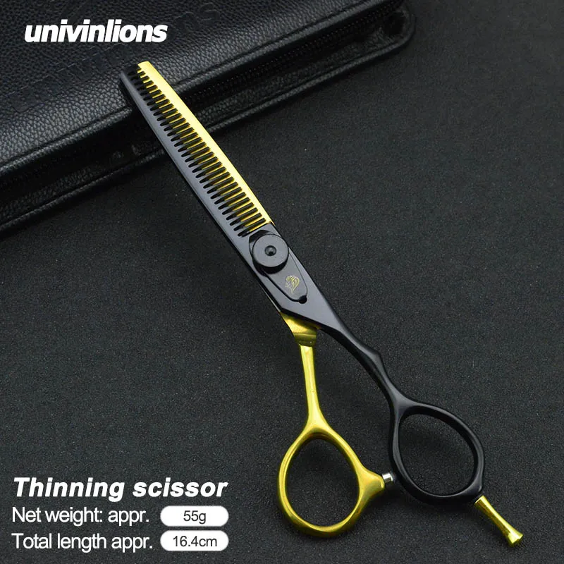 5.5/6" black gold barber hair scissors hairdressing scissors professional hair scisor barber supplies shears gift japan haircut