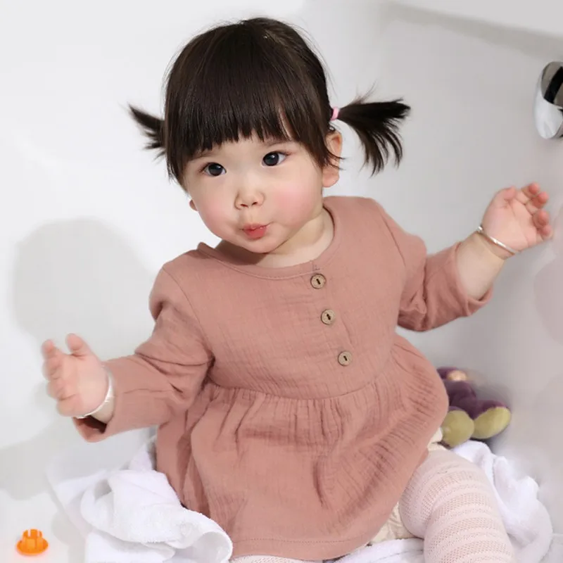 

WEIXINBUY Sweet Kids Clothes Cotton Shirt Princess Tops Baby Girls Boys Coat New Summer Spring Autumn