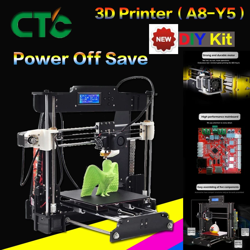 CTC A8 3D Printer DIY High Accuracy Desktop Prusa i3 DIY Kit LCD Screen Printer Self Assembly Support CTC A8 3D Printer DIY High Accuracy Desktop Prusa i3 DIY Kit LCD Screen Printer Self Assembly Support