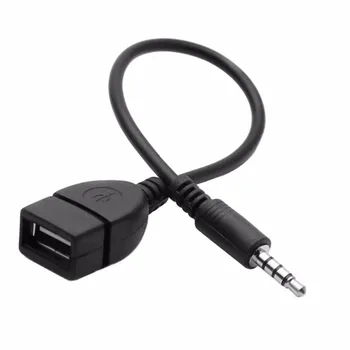 

Portable Size Auto Car Audio Converter Adapter AUX 3.5mm Male to USB Male Jack Plug Data Charge Cable For Car Navigation