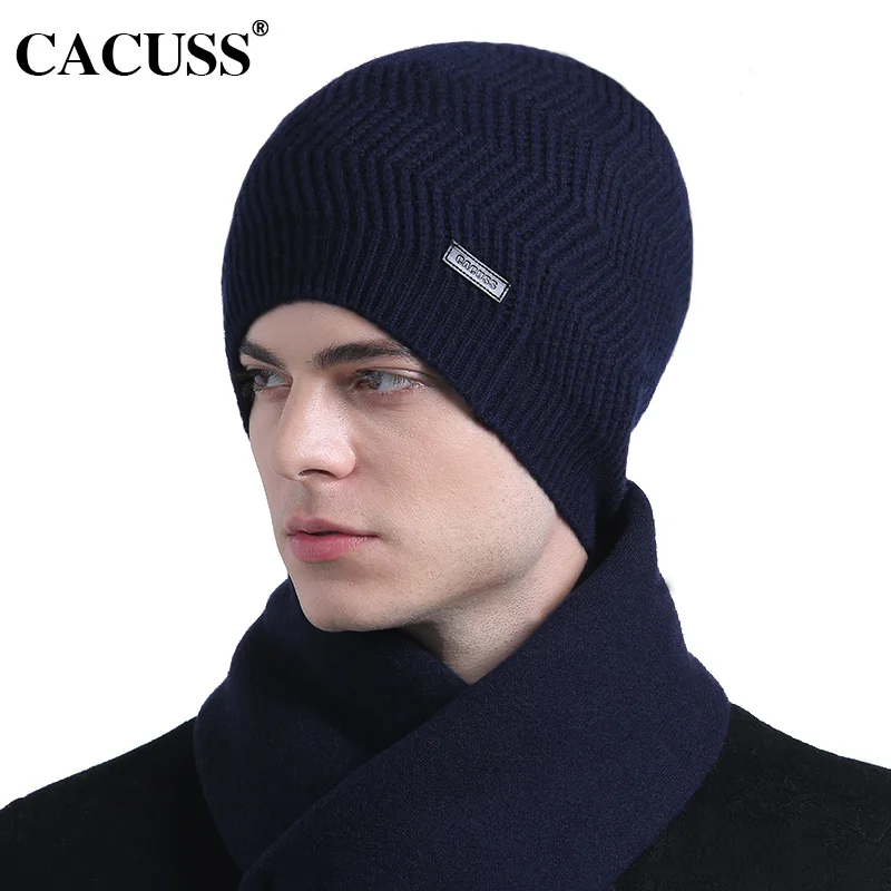 Cacuss brand hats autumn winter hats men use elastic wool hats knitted
